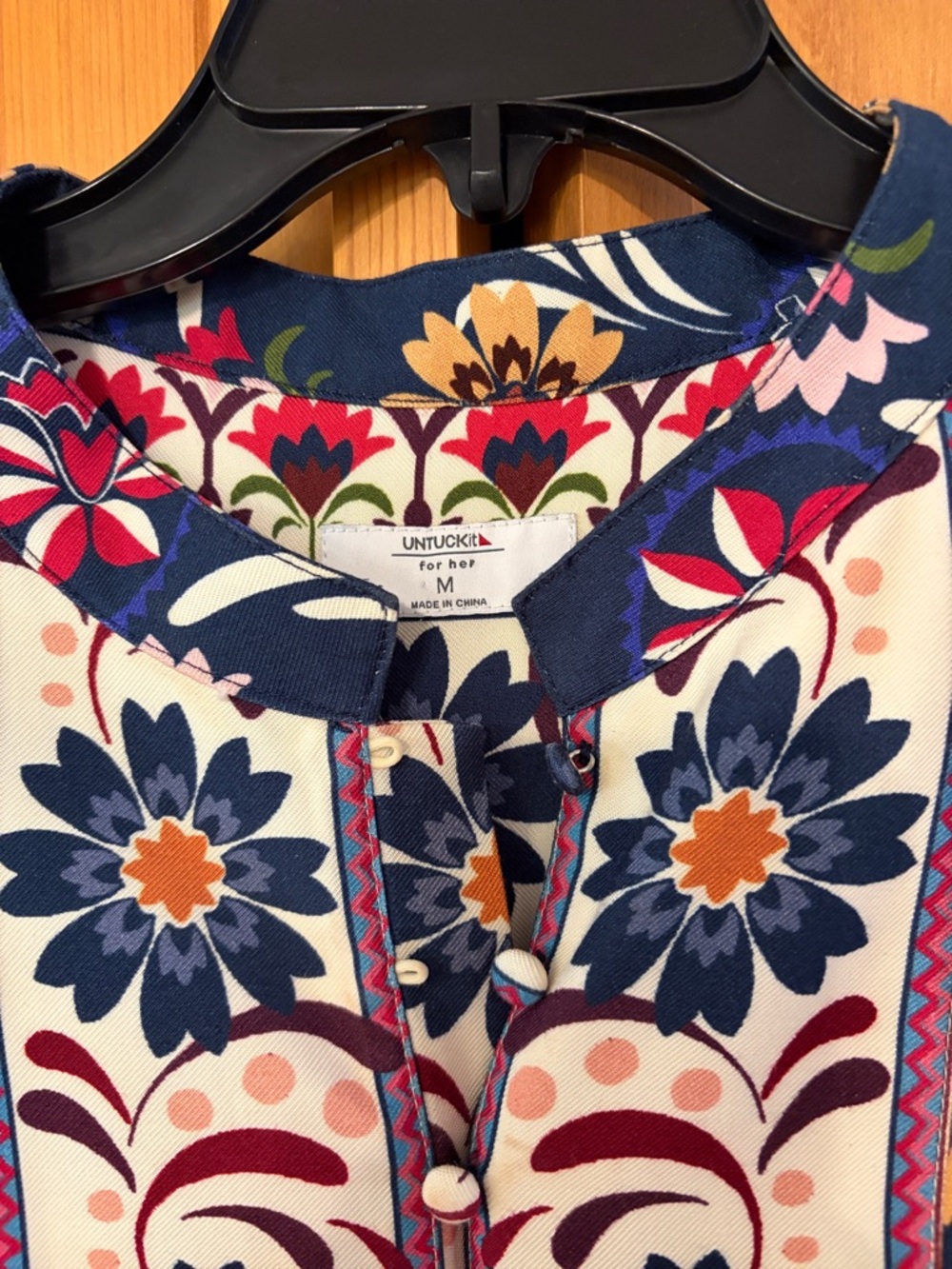 UNTUCKit Flora Folkloric Floral Midi Dress Medium 8 - Picture 5 of 8